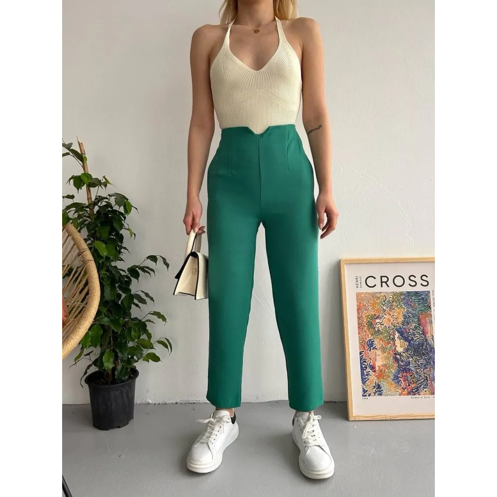 Atlas Fletolu Pantolon Petrol Yeşili (Beden: L)