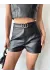 Tokalı Deri Şort Siyah S24444 (Beden: Xl)