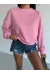 2 İplik Bisiklet Yaka Sweat Pembe F2339 (Beden: M)