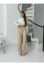 Fitilli Şardonlu Pantolon Bej A4058 (Beden: L)