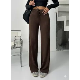 Fitilli Şardonlu Pantolon Kahve A4058 (Beden: M)