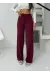 Fitilli Şardonlu Pantolon Bordo A4058 (Beden: M)