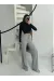 Fitilli Şardonlu Pantolon Gri A4058 (Beden: L)
