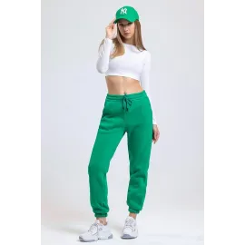 3 İplik Şardonlu Paça Lastikli Eşofman Yeşil İs001 (Beden: Xl)