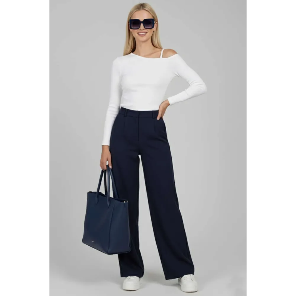 Tek Omuz İpli Bluz Beyaz T4328 (Beden: M)