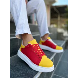 Kb-Kuback Taraftar Gtx Bağcıklı Günlük Erkek Ayakkabı Kırmızı (Numara: 40)