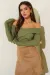 Madonna Çapraz Yaka Bluz Yeşil T4331 (Beden: S)