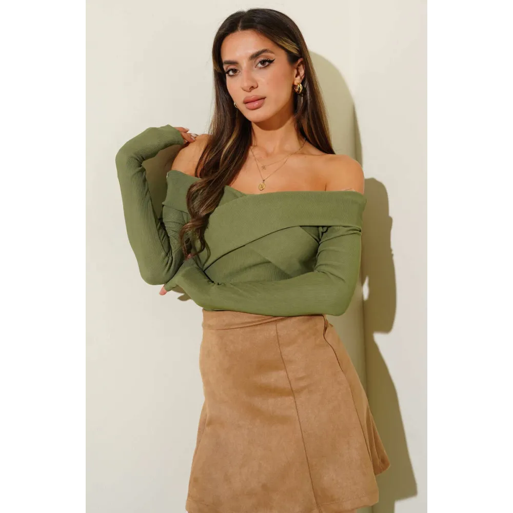 Madonna Çapraz Yaka Bluz Yeşil T4331 (Beden: M)