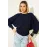 Yarasa Kol Salaş Bluz Lacivert T4273 (Beden: Xl)