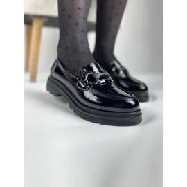 Kb-Zn101 Kuback Kömür Rugan Günlük Kadın Babet (Numara: 37)