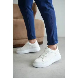 Kb-B2 Kuback Beyaz Cilt Günlük Erkek Ayakkabı (Numara: 44)