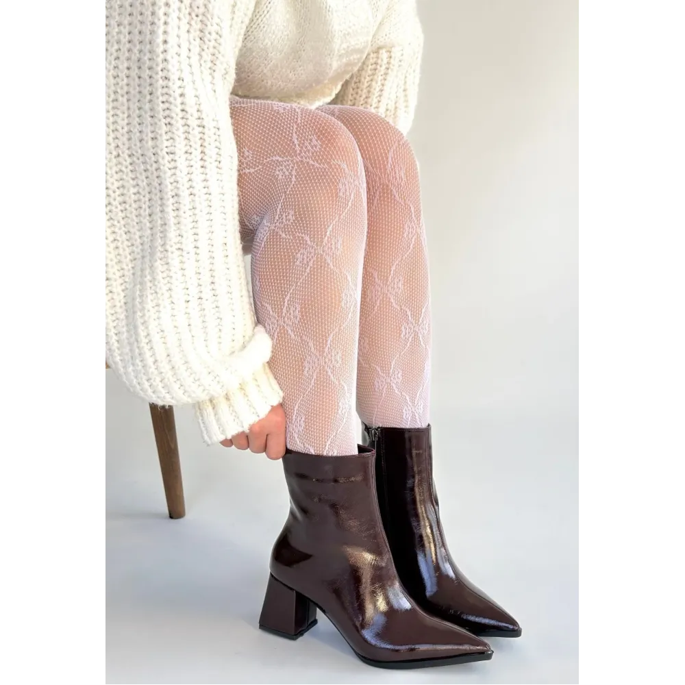 Mosy Bordo Rugan Topuklu Bot (Numara: 36)