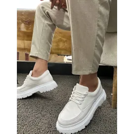 Kb-X6 Kuback Beyaz Cilt Günlük Erkek Ayakkabı (Numara: 41)