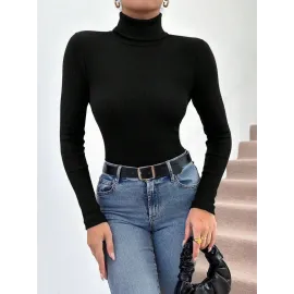 Balıkçı Yaka Dar Kesim Kaşkorse Kazak Siyah W3103 (Beden: S)