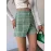 Kapaklı Tüvit Şort Etek Yeşil (Beden: L)
