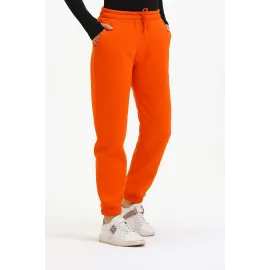 3 İplik Şardonlu Paça Lastikli Eşofman Turuncu İs001 (Beden: Xl)