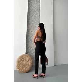 Mom Fit Enzim Taş Yıkama Jeans Pantolon Siyah D2006 (Beden: 38)