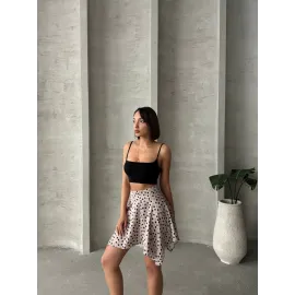 Puantiyeli Etek S25900 Krem (Beden: S)