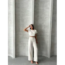 Bluz Pantolon Takım S255057 Bej (Beden: M)