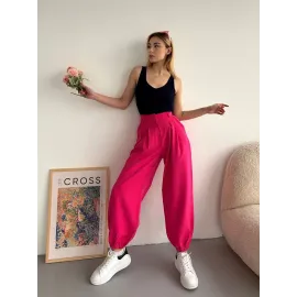 Şalvar Pantolon Fuşya S23202 (Beden: S)