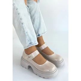 Siyat Bej Rugan Dolgu Topuk Oxford Ayakkabı (Numara: 37)