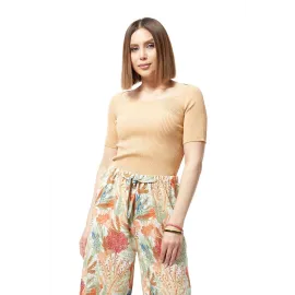 Yazlık Triko Tişört Bej (Benden: Standart)