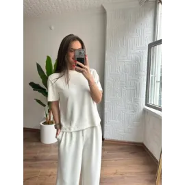 Modal Alt Üst Takım Beyaz (Beden: M)