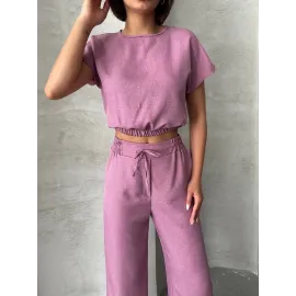 Bluz Pantolon Takım S255057 Gül (Beden: L)