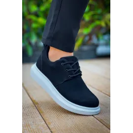 Kb-003 Kuback Siyah Süet Bağcıklı  Günlük Erkek  Ayakkabı (Numara: 40)