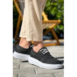 Kb-042  Kuback Bağcıklı Siyah Günlük Erkek Ayakkabı (Numara: 43)