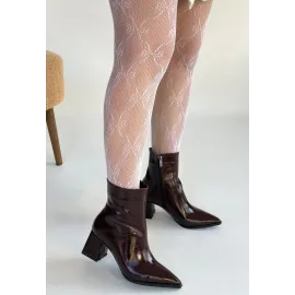 Mosy Bordo Rugan Topuklu Bot (Numara: 36)