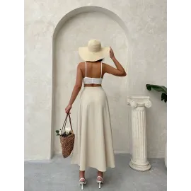 Uzun Astarlı Etek Bej (Beden: Xl)