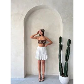 Çingene Keten Etek Beyaz S24808 (Beden: M)