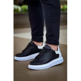 Kb-X500  Kuback  Bağcıklı Siyah Beyaz  Günlük Erkek Ayakkabı (Numara: 44)