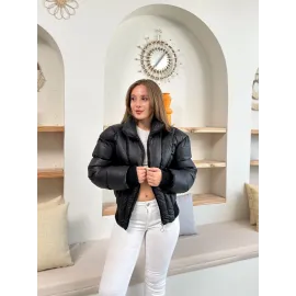 Puffer Kısa Mont Siyah St25534 (Beden: Xl)