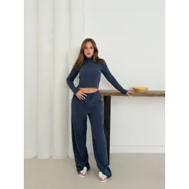 Balıkçı Yaka Örme Takım Lacivert St265865 (Beden: Xl)