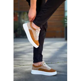 Kb-005 Kuback Vizon Taba Süet Bağcıklı  Günlük Erkek  Ayakkabı (Numara: 42)