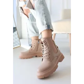 Harte Nude Cilt Bağcıklı Bot (Numara: 36)