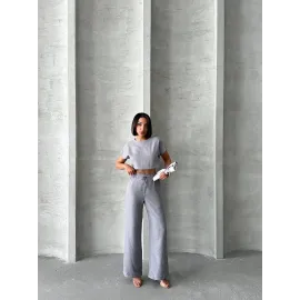 Bluz Pantolon Takım S255057 Gri (Beden: S)