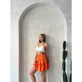 Çingene Keten Etek Turuncu S24808 (Beden: L)