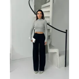 Fitilli Şardonlu Pantolon Siyah A4058 (Beden: L)