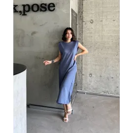 Vatkalı Elbise Mor (Beden: M)