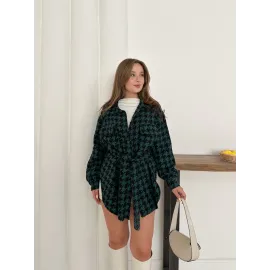 Uzun Kaşe Gömlek Petrol Yeşili St255812 (Beden: M)