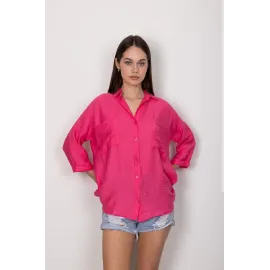 Cepli Salaş Gömlek T1010 Fuşya (Beden: Xl)