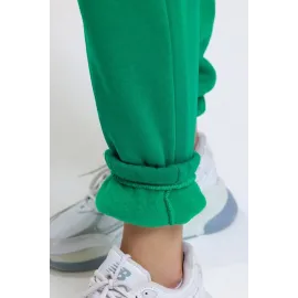 3 İplik Şardonlu Paça Lastikli Eşofman Yeşil İs001 (Beden: Xl)