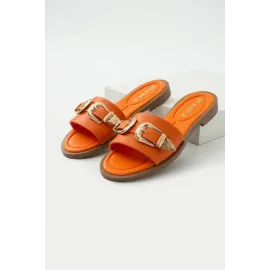 Sene Turuncu Cilt Terlik (Numara: 37)