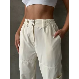 Jogger Lastik Paça Pantolon Bej (Beden: L)