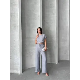 Bluz Pantolon Takım S255057 Gri (Beden: S)