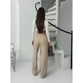 Fitilli Şardonlu Pantolon Bej A4058 (Beden: L)