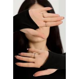 Bisiklet Yaka Parmak Geçmeli Kaşkorse Bluz Siyah A3829 (Beden: S)